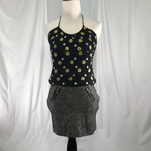 🔴SALES🔴Express gold/silver Polka dot halter Sz S